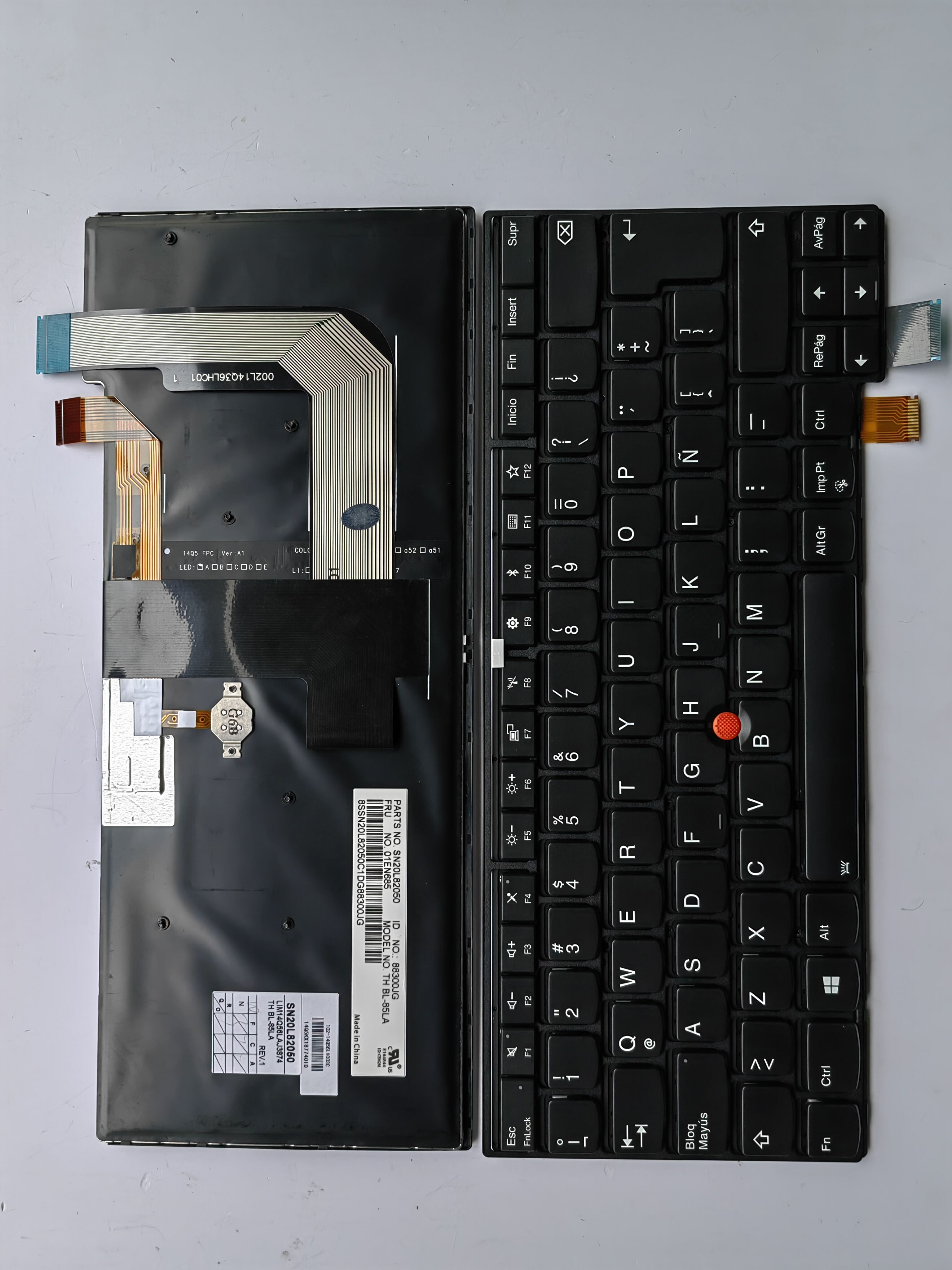 Picture of New Replacement Laptop Keyboard For IBM T470S BLACK FRAME BLACK With Point Backlit LA Layout